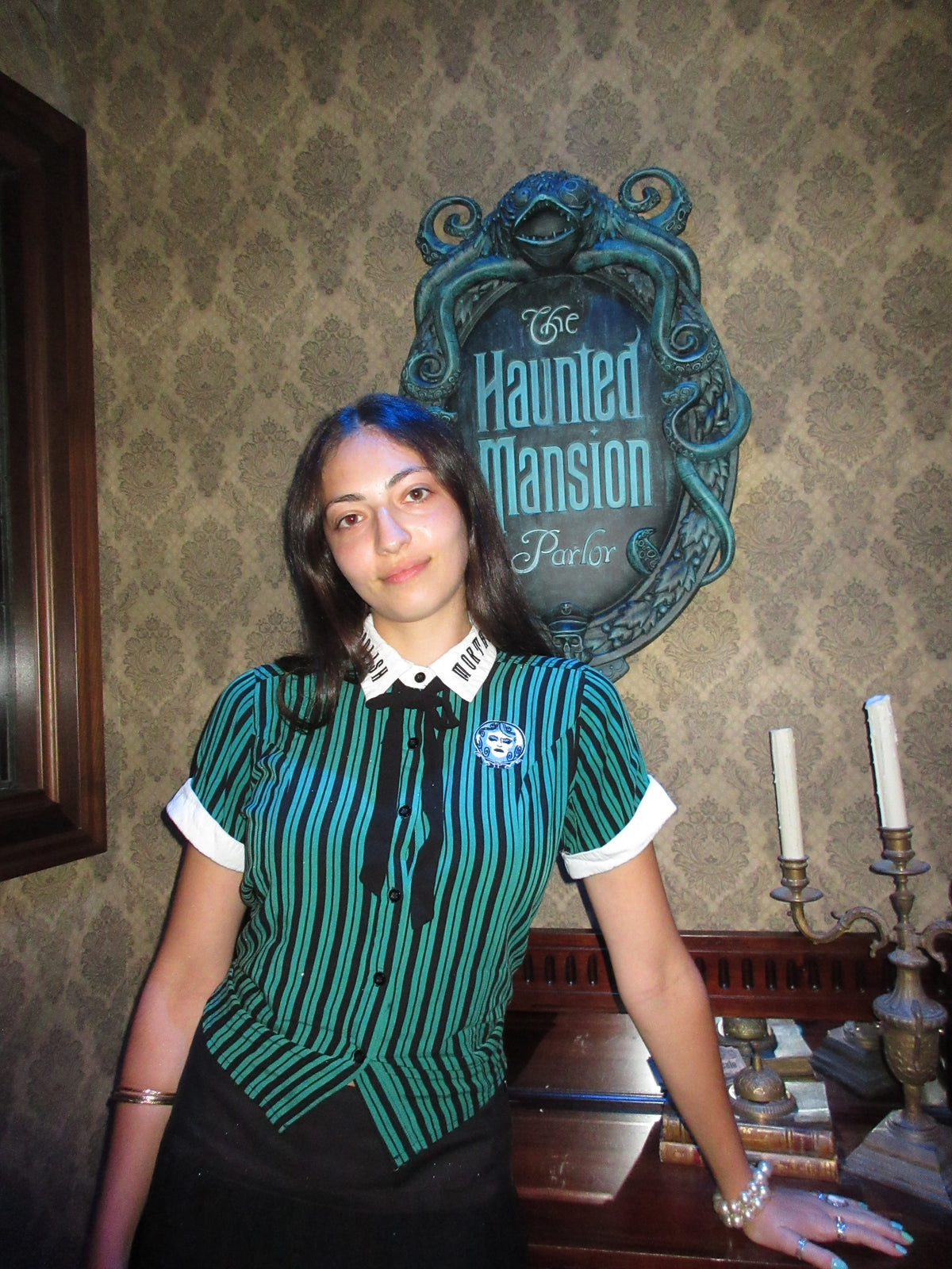Foolish Mortals Haunted Mansion Collared Shirt