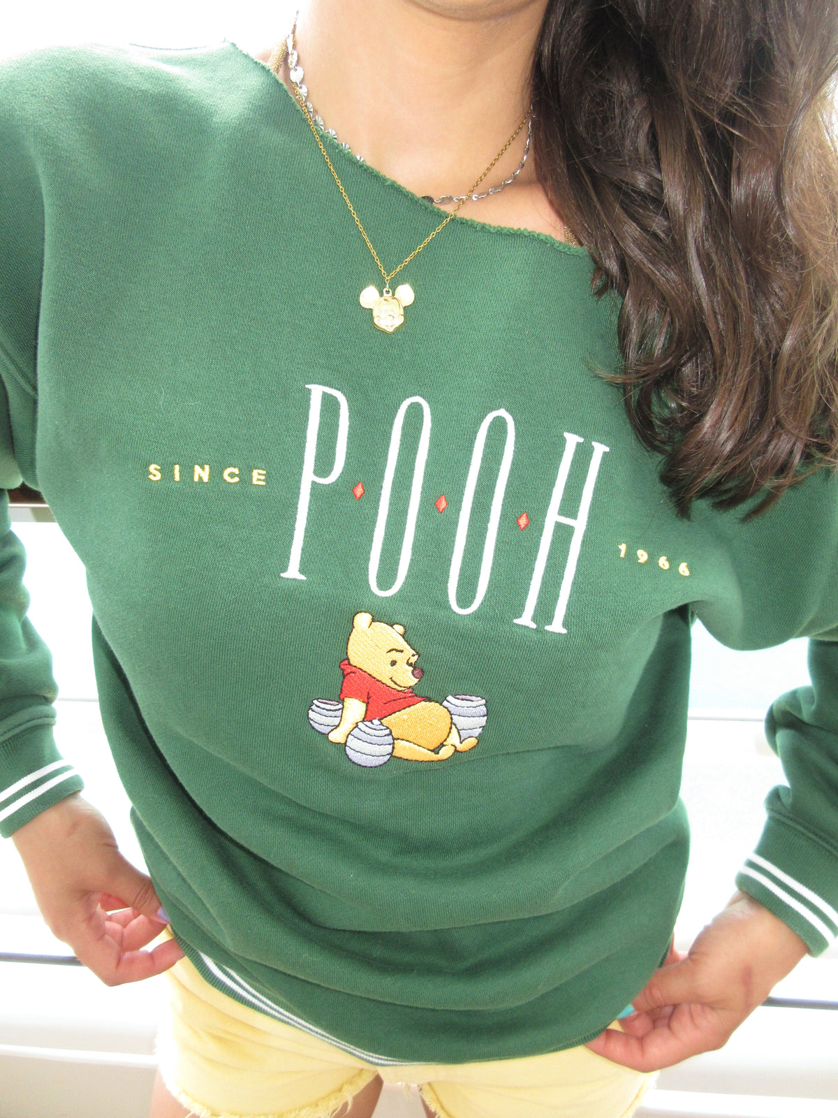 Winnie the Pooh Off-the-Shoulder Sweater