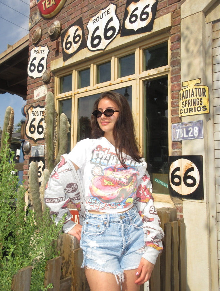 Cars Lightning McQueen Off-The-Shoulder Tee