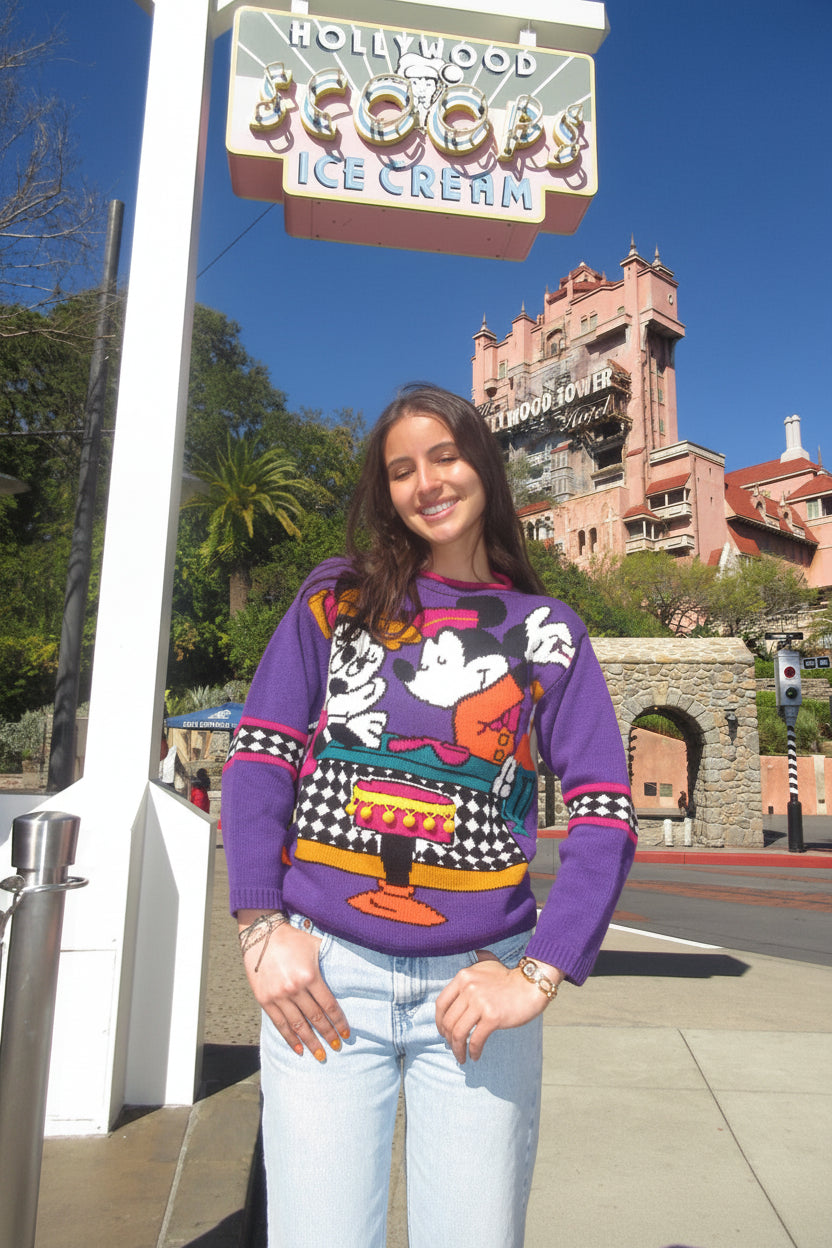 Vintage Mickey and Minnie Ice Cream Sweater